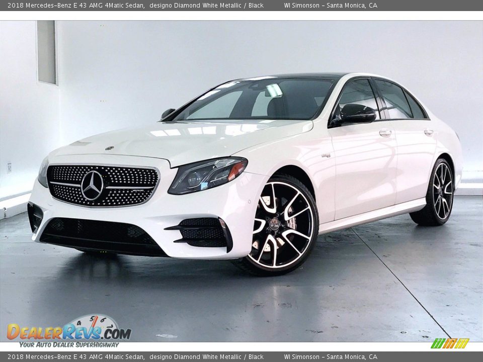 2018 Mercedes-Benz E 43 AMG 4Matic Sedan designo Diamond White Metallic / Black Photo #12