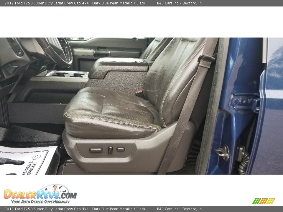 2012 Ford F250 Super Duty Lariat Crew Cab 4x4 Dark Blue Pearl Metallic / Black Photo #14
