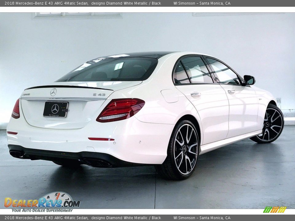 2018 Mercedes-Benz E 43 AMG 4Matic Sedan designo Diamond White Metallic / Black Photo #13