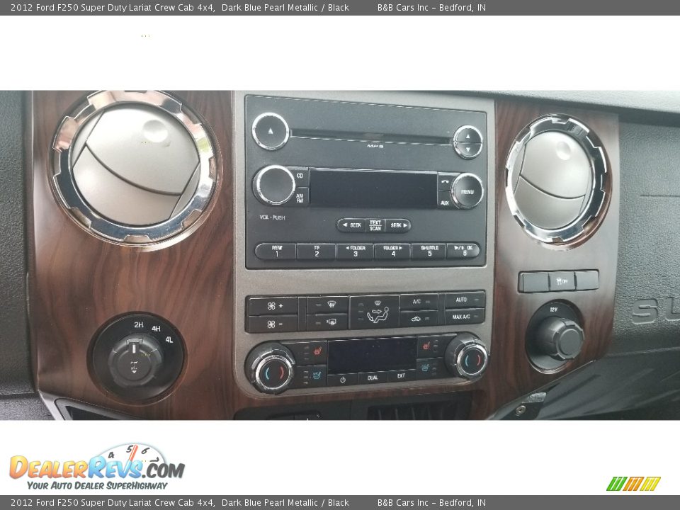 2012 Ford F250 Super Duty Lariat Crew Cab 4x4 Dark Blue Pearl Metallic / Black Photo #16