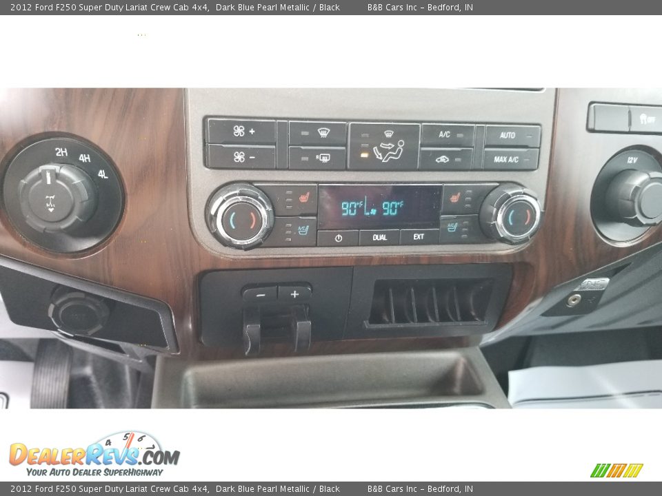 2012 Ford F250 Super Duty Lariat Crew Cab 4x4 Dark Blue Pearl Metallic / Black Photo #17