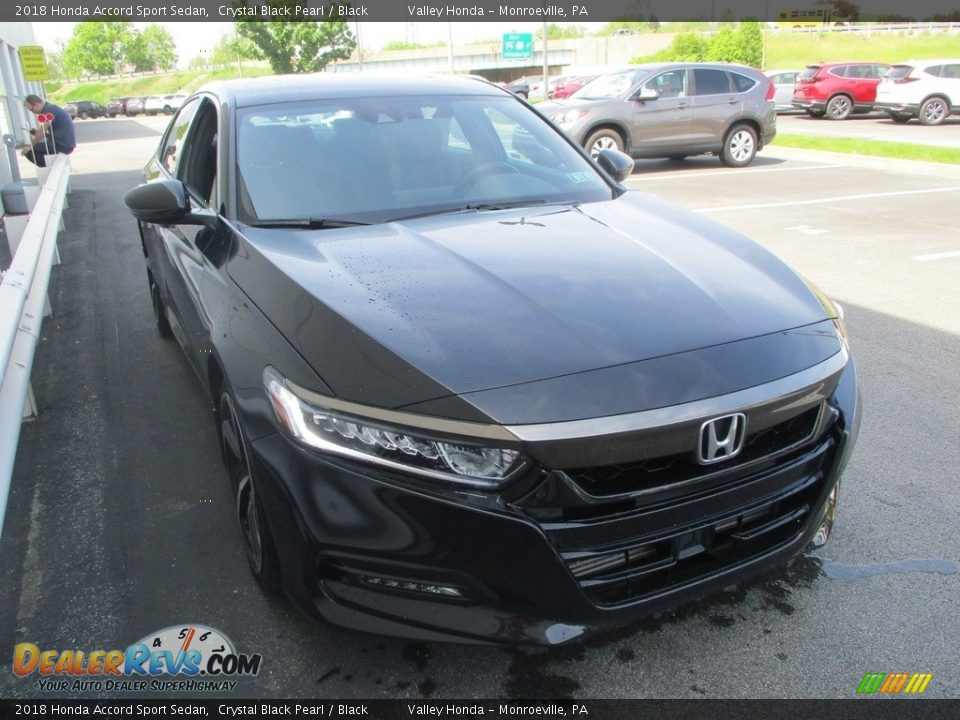 2018 Honda Accord Sport Sedan Crystal Black Pearl / Black Photo #7