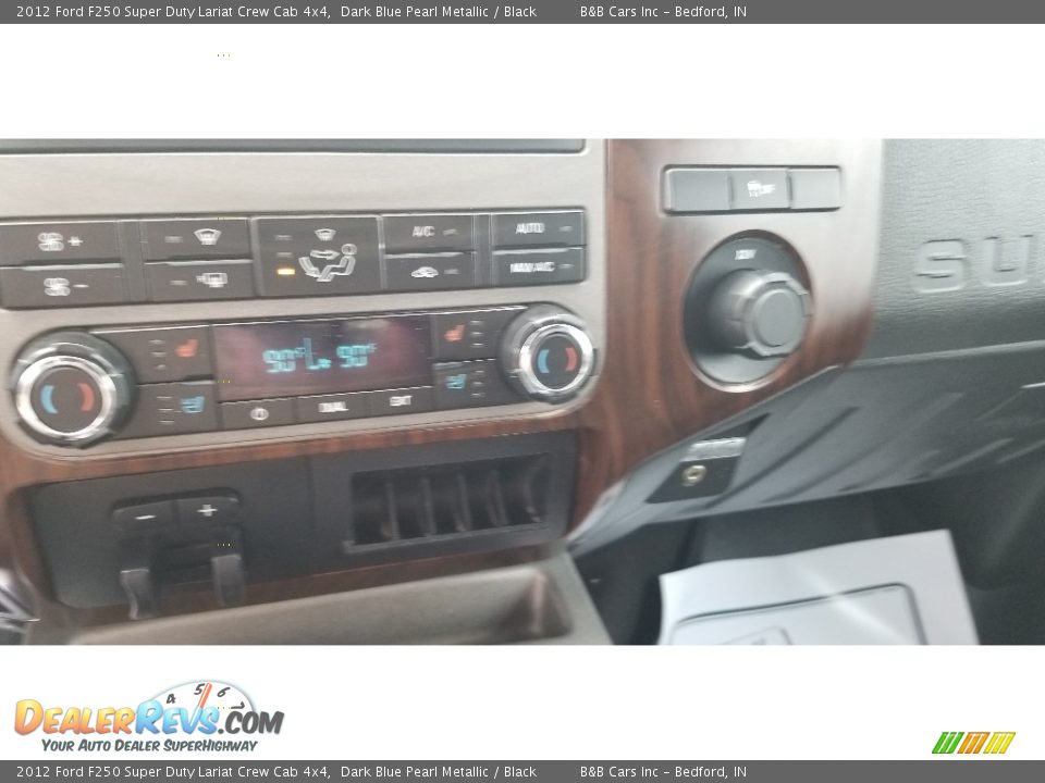 2012 Ford F250 Super Duty Lariat Crew Cab 4x4 Dark Blue Pearl Metallic / Black Photo #18