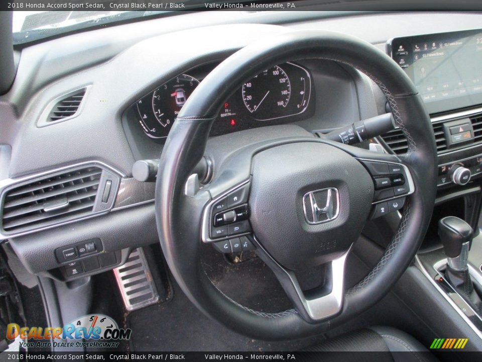 2018 Honda Accord Sport Sedan Crystal Black Pearl / Black Photo #12