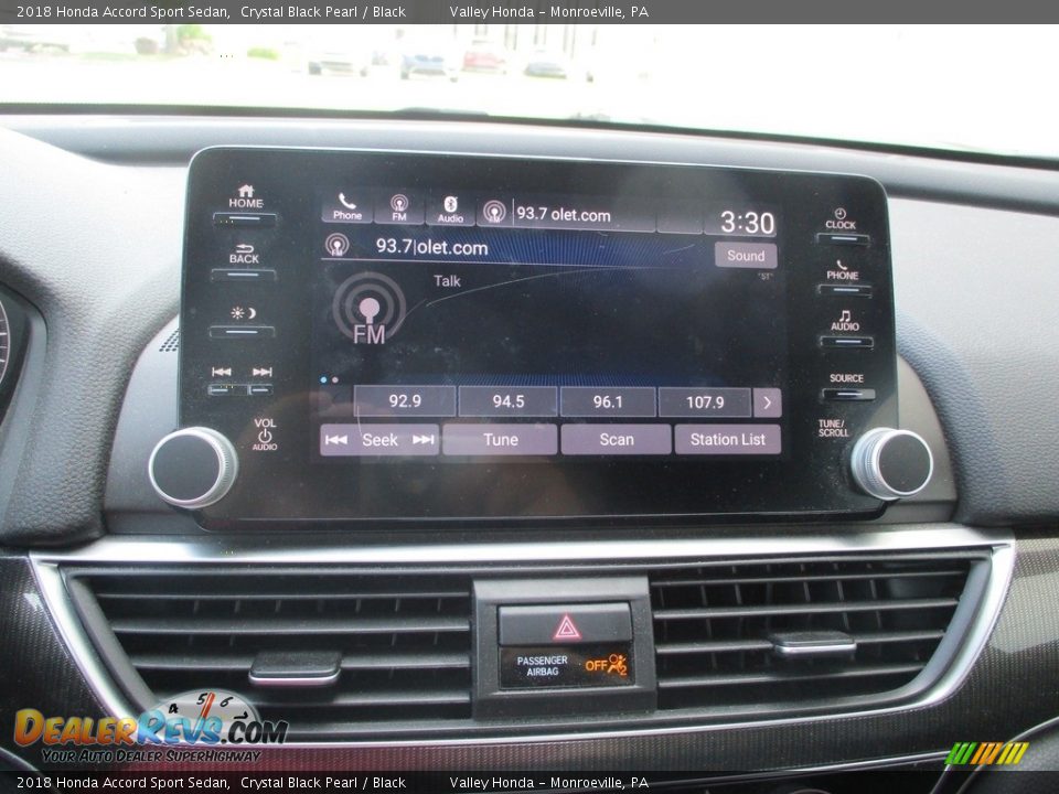 2018 Honda Accord Sport Sedan Crystal Black Pearl / Black Photo #13