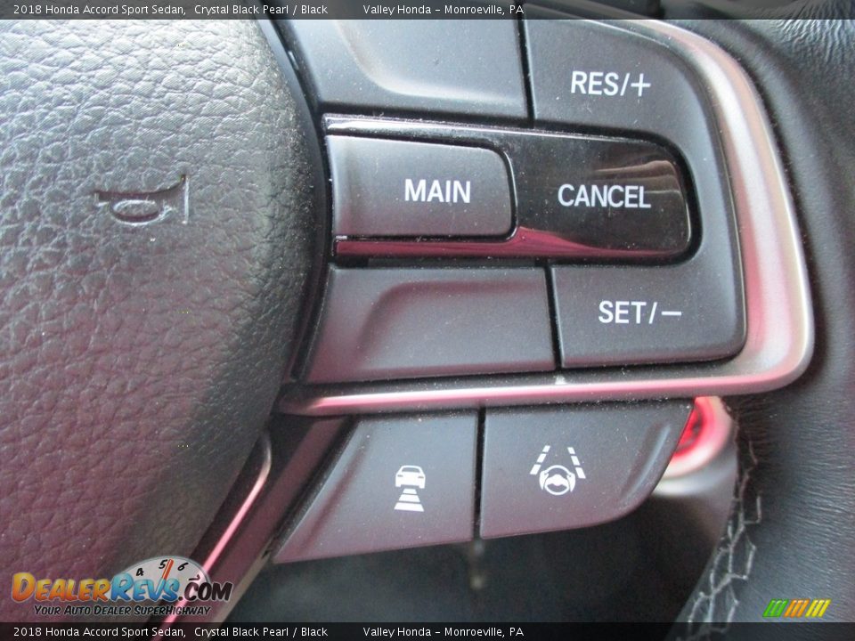 2018 Honda Accord Sport Sedan Crystal Black Pearl / Black Photo #16
