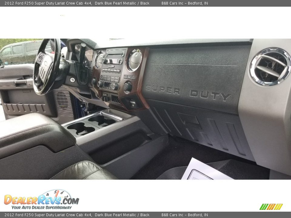 2012 Ford F250 Super Duty Lariat Crew Cab 4x4 Dark Blue Pearl Metallic / Black Photo #28
