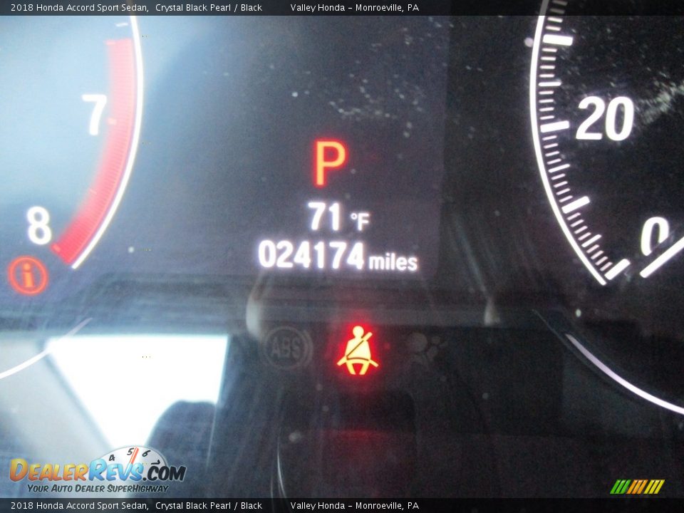2018 Honda Accord Sport Sedan Crystal Black Pearl / Black Photo #19