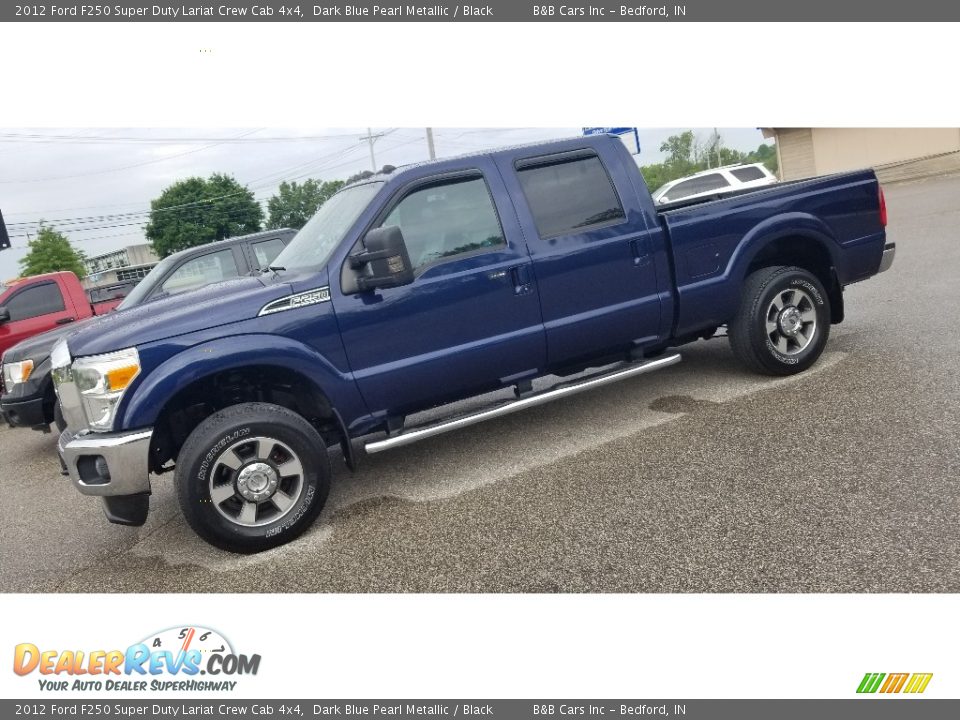 2012 Ford F250 Super Duty Lariat Crew Cab 4x4 Dark Blue Pearl Metallic / Black Photo #30