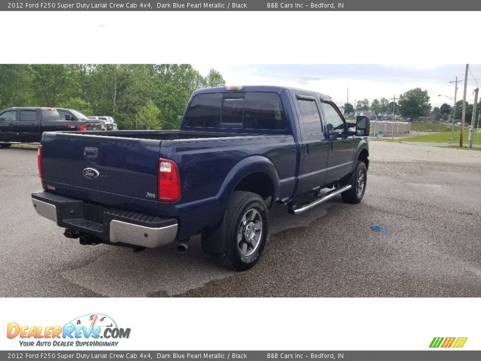 2012 Ford F250 Super Duty Lariat Crew Cab 4x4 Dark Blue Pearl Metallic / Black Photo #33