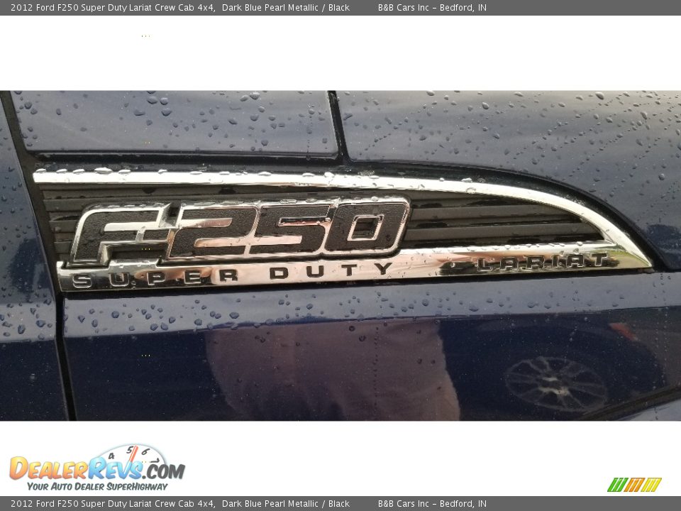 2012 Ford F250 Super Duty Lariat Crew Cab 4x4 Dark Blue Pearl Metallic / Black Photo #36