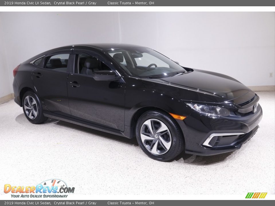 2019 Honda Civic LX Sedan Crystal Black Pearl / Gray Photo #1