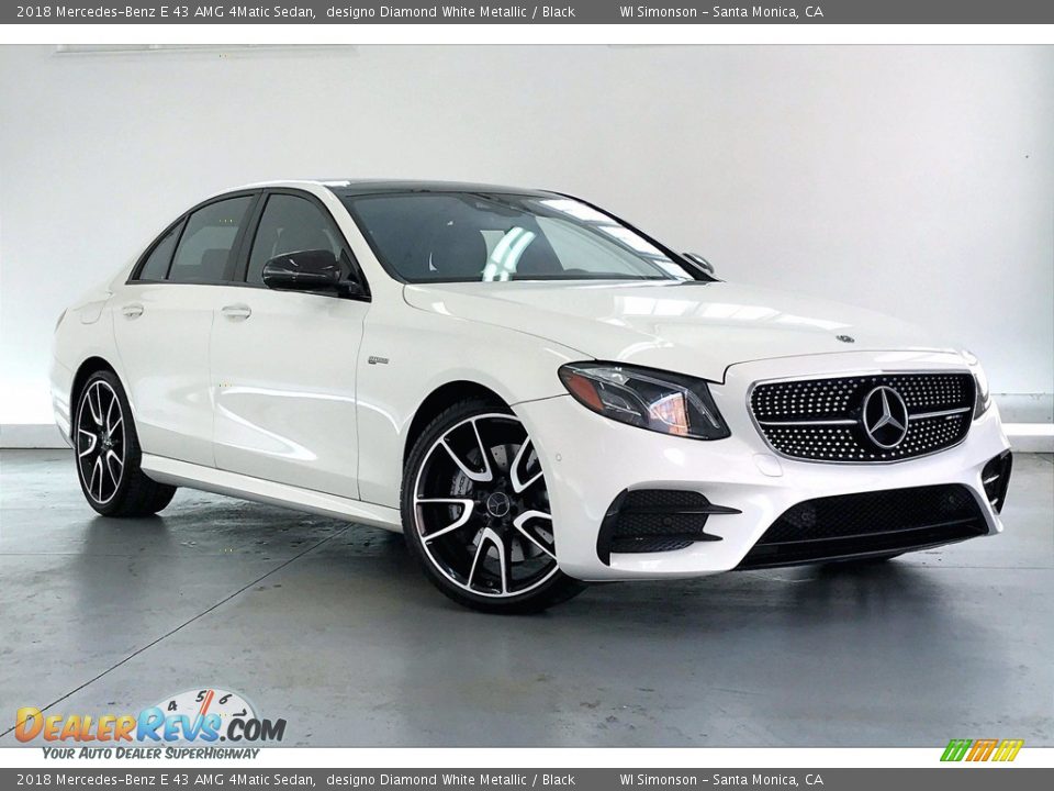 2018 Mercedes-Benz E 43 AMG 4Matic Sedan designo Diamond White Metallic / Black Photo #34