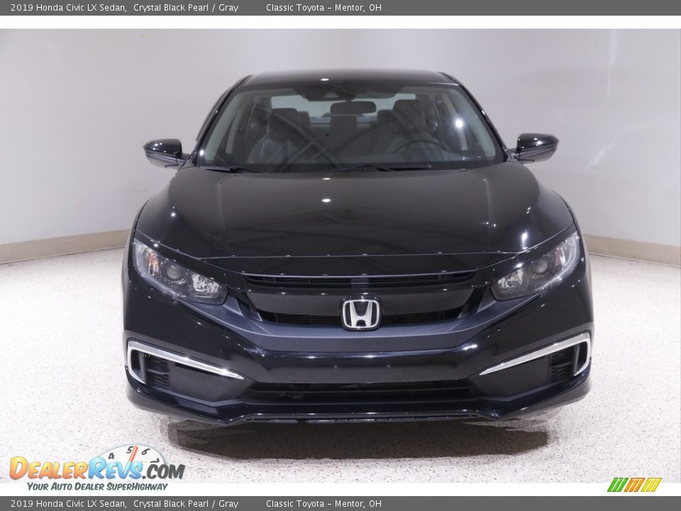 2019 Honda Civic LX Sedan Crystal Black Pearl / Gray Photo #2