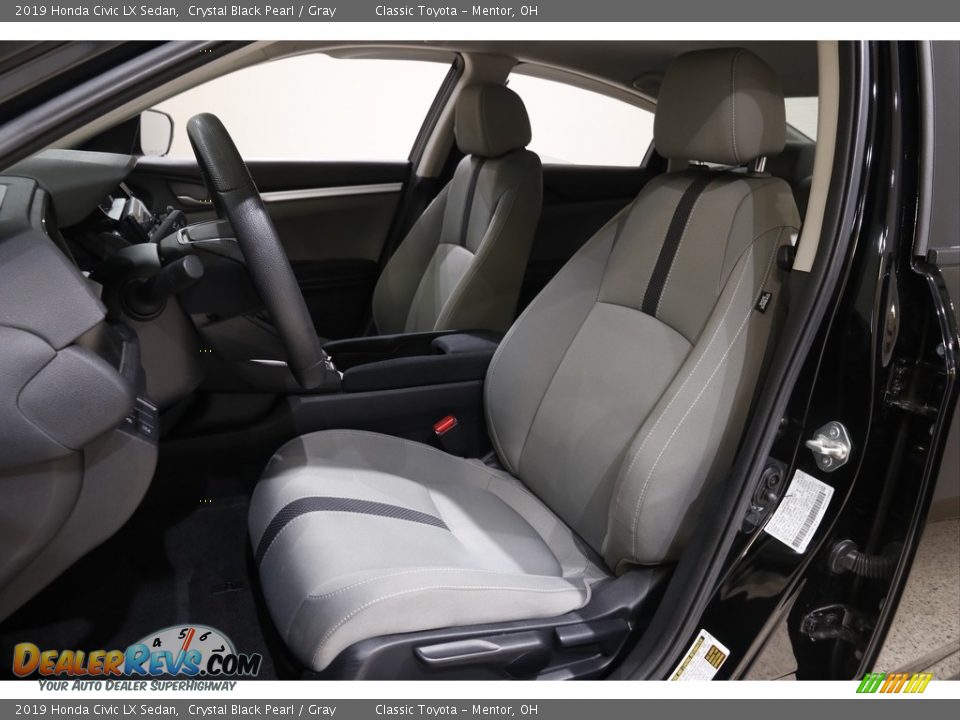 2019 Honda Civic LX Sedan Crystal Black Pearl / Gray Photo #5