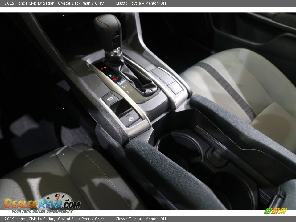 2019 Honda Civic LX Sedan Crystal Black Pearl / Gray Photo #12