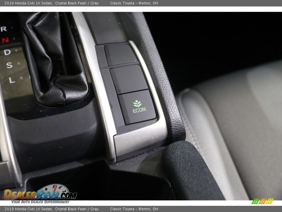 2019 Honda Civic LX Sedan Crystal Black Pearl / Gray Photo #13