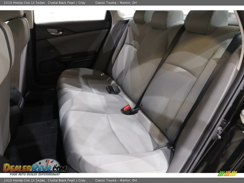 2019 Honda Civic LX Sedan Crystal Black Pearl / Gray Photo #16