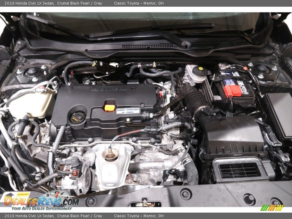 2019 Honda Civic LX Sedan Crystal Black Pearl / Gray Photo #18