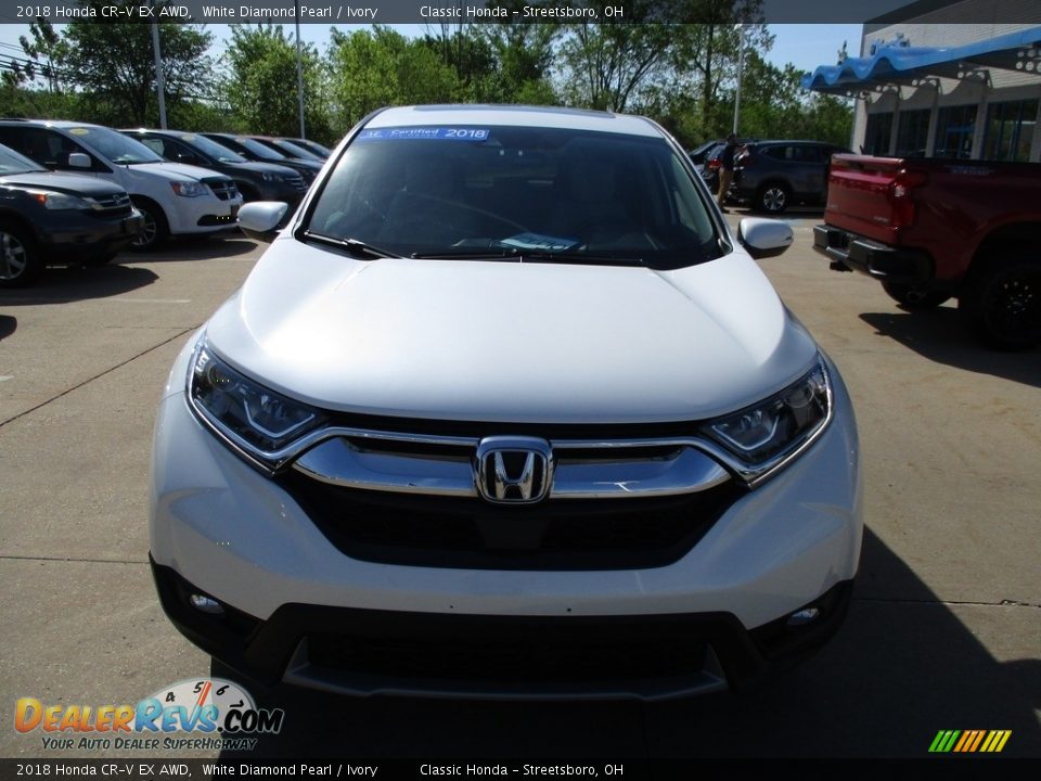 2018 Honda CR-V EX AWD White Diamond Pearl / Ivory Photo #2