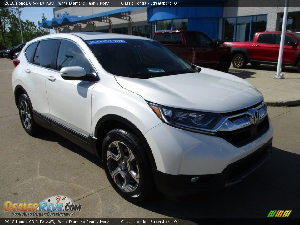 2018 Honda CR-V EX AWD White Diamond Pearl / Ivory Photo #3