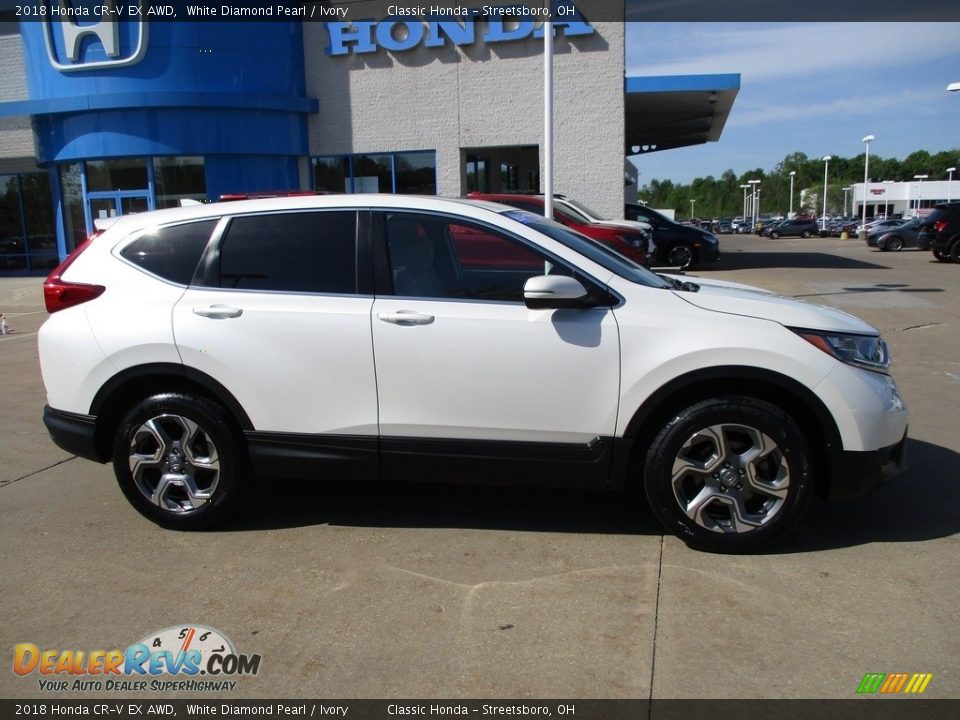 2018 Honda CR-V EX AWD White Diamond Pearl / Ivory Photo #4