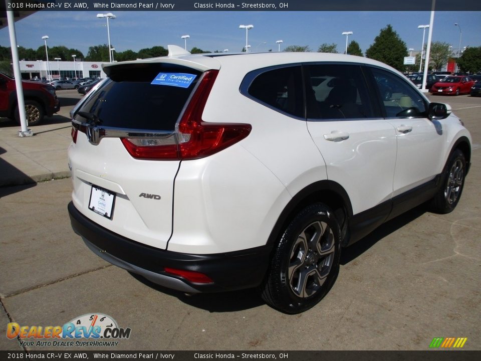 2018 Honda CR-V EX AWD White Diamond Pearl / Ivory Photo #7