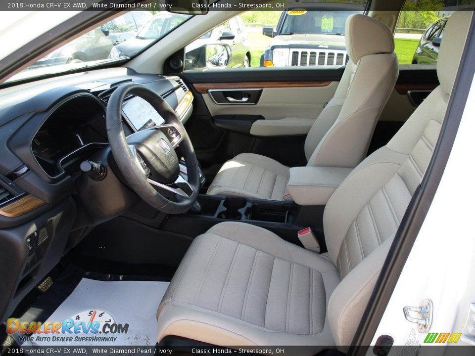 2018 Honda CR-V EX AWD White Diamond Pearl / Ivory Photo #28