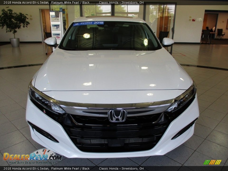 2018 Honda Accord EX-L Sedan Platinum White Pearl / Black Photo #2