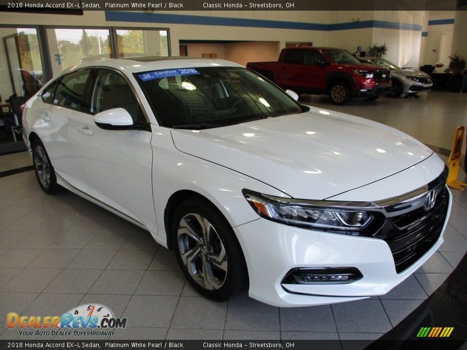 2018 Honda Accord EX-L Sedan Platinum White Pearl / Black Photo #3