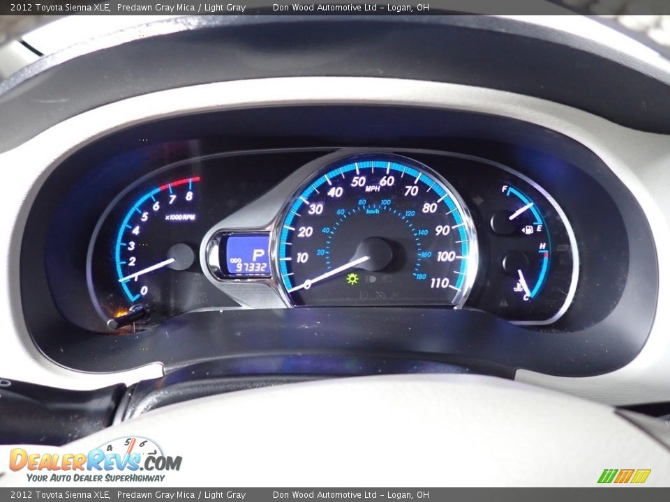 2012 Toyota Sienna XLE Predawn Gray Mica / Light Gray Photo #34