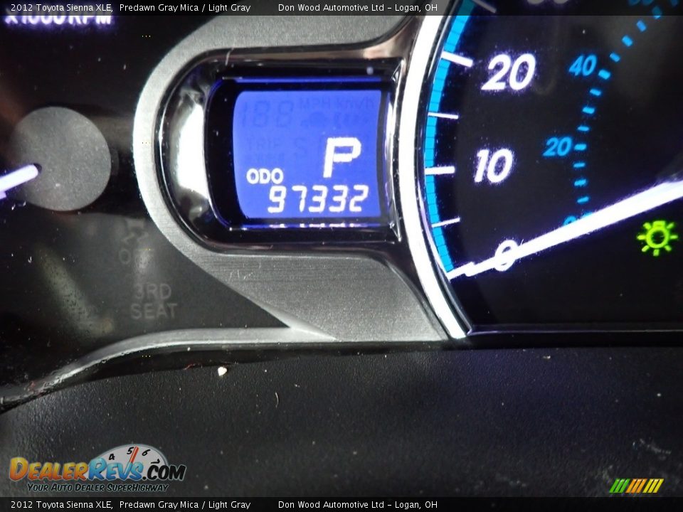 2012 Toyota Sienna XLE Predawn Gray Mica / Light Gray Photo #35