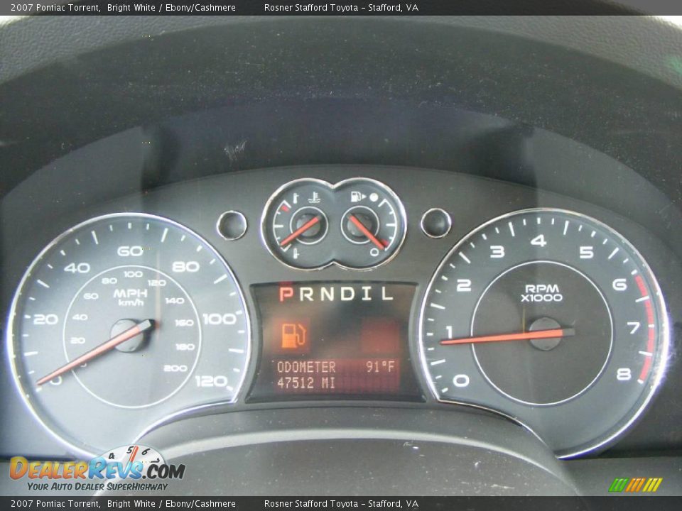 2007 Pontiac Torrent Bright White / Ebony/Cashmere Photo #9