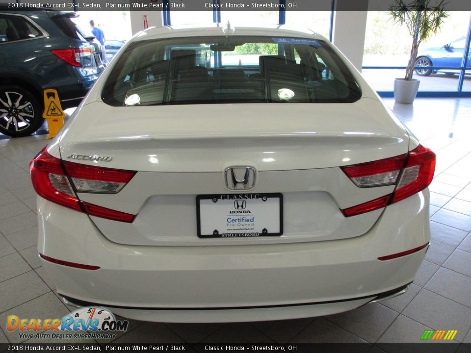 2018 Honda Accord EX-L Sedan Platinum White Pearl / Black Photo #8
