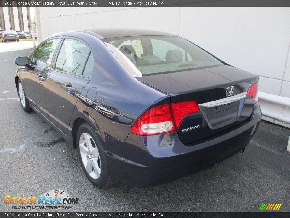 2010 Honda Civic LX Sedan Royal Blue Pearl / Gray Photo #3