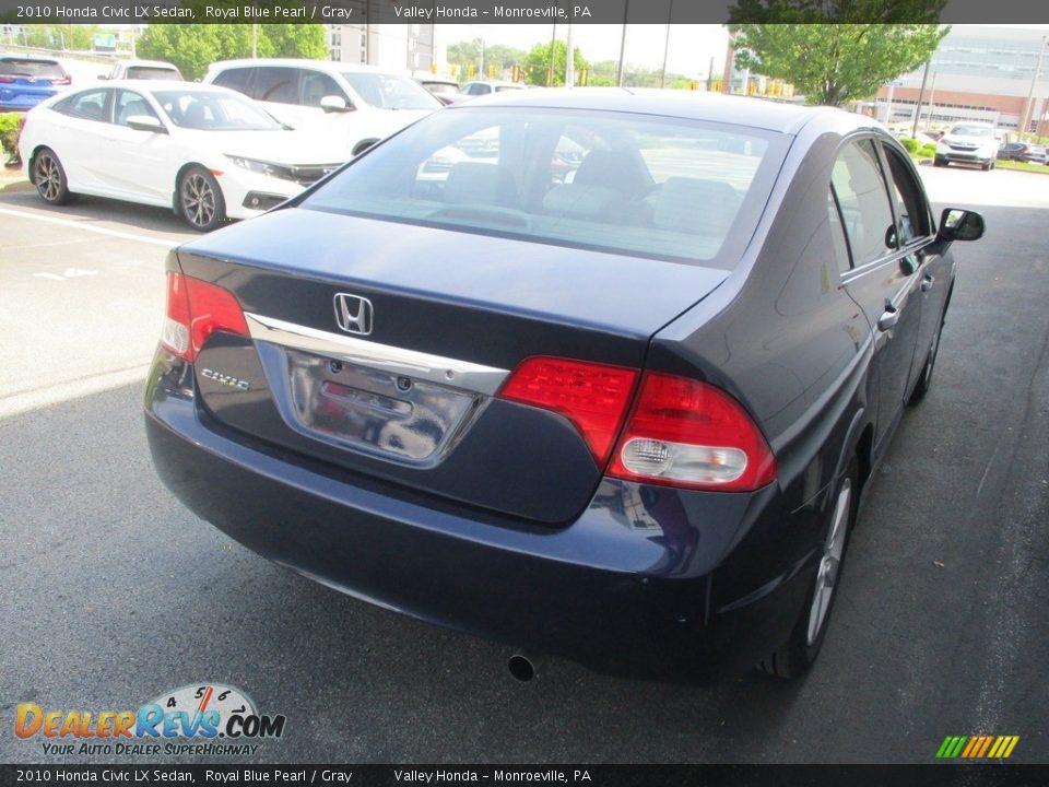 2010 Honda Civic LX Sedan Royal Blue Pearl / Gray Photo #5
