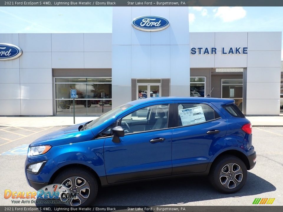 2021 Ford EcoSport S 4WD Lightning Blue Metallic / Ebony Black Photo #1