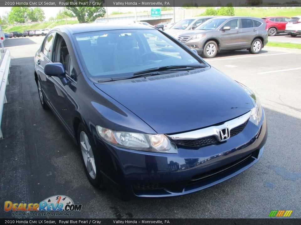 2010 Honda Civic LX Sedan Royal Blue Pearl / Gray Photo #7