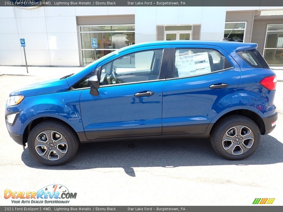 2021 Ford EcoSport S 4WD Lightning Blue Metallic / Ebony Black Photo #2