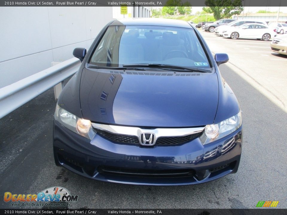 2010 Honda Civic LX Sedan Royal Blue Pearl / Gray Photo #8