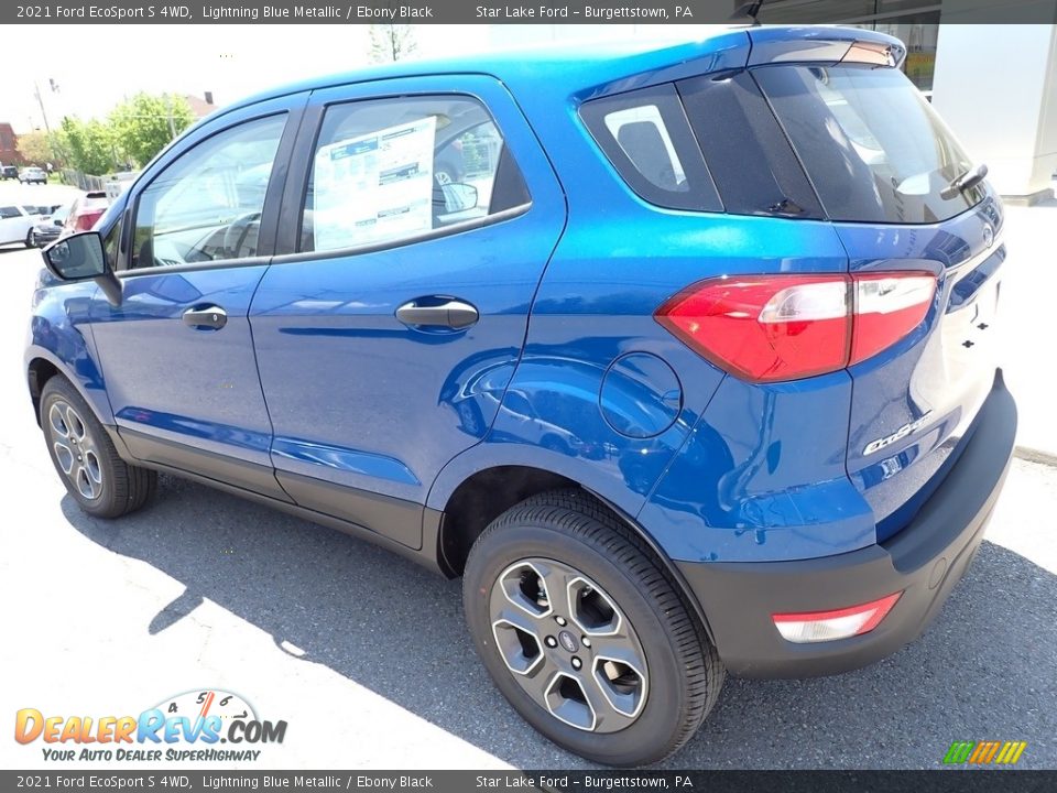 2021 Ford EcoSport S 4WD Lightning Blue Metallic / Ebony Black Photo #3