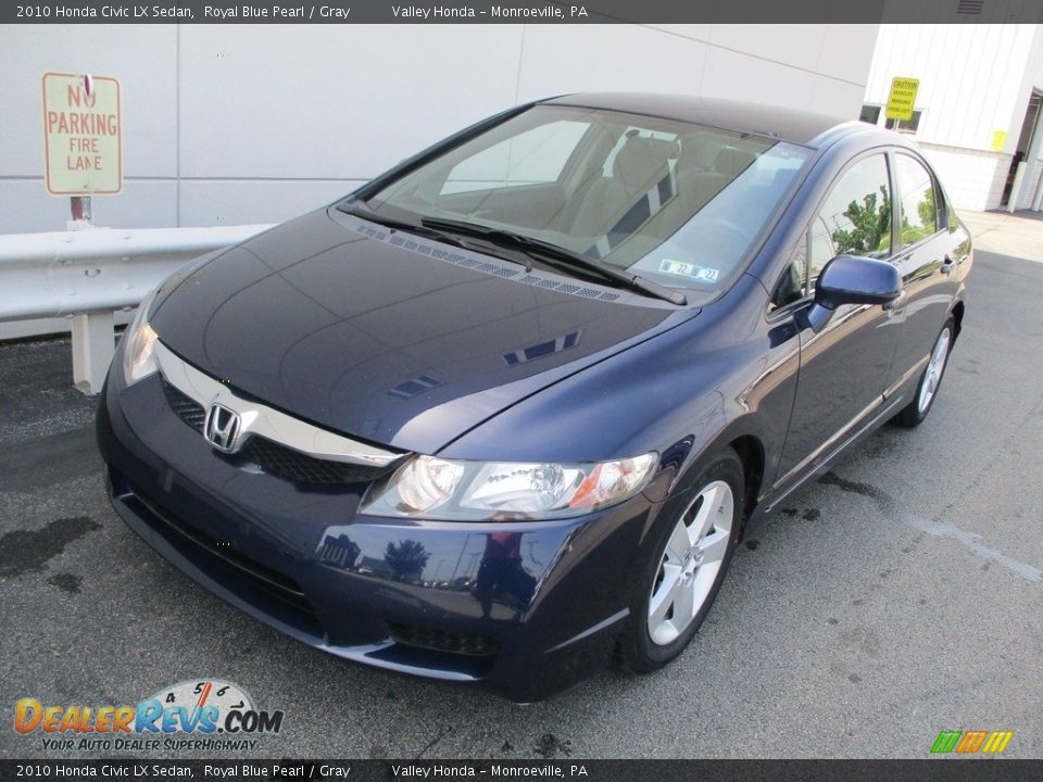 2010 Honda Civic LX Sedan Royal Blue Pearl / Gray Photo #9