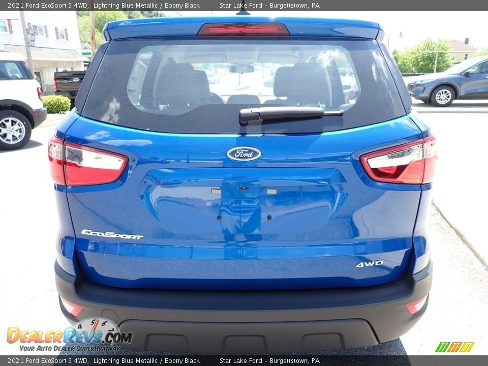 2021 Ford EcoSport S 4WD Lightning Blue Metallic / Ebony Black Photo #4