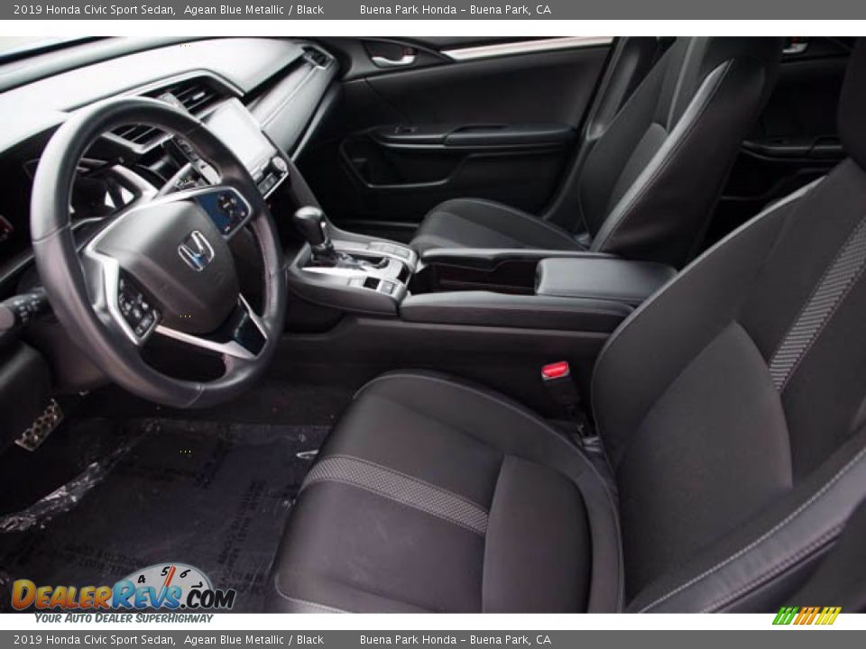 2019 Honda Civic Sport Sedan Agean Blue Metallic / Black Photo #3