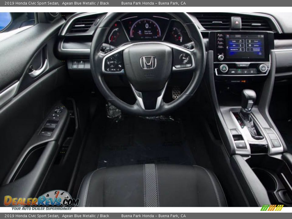 2019 Honda Civic Sport Sedan Agean Blue Metallic / Black Photo #5