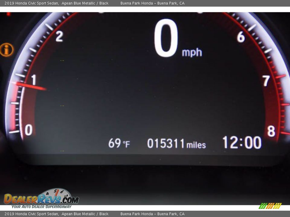 2019 Honda Civic Sport Sedan Agean Blue Metallic / Black Photo #6