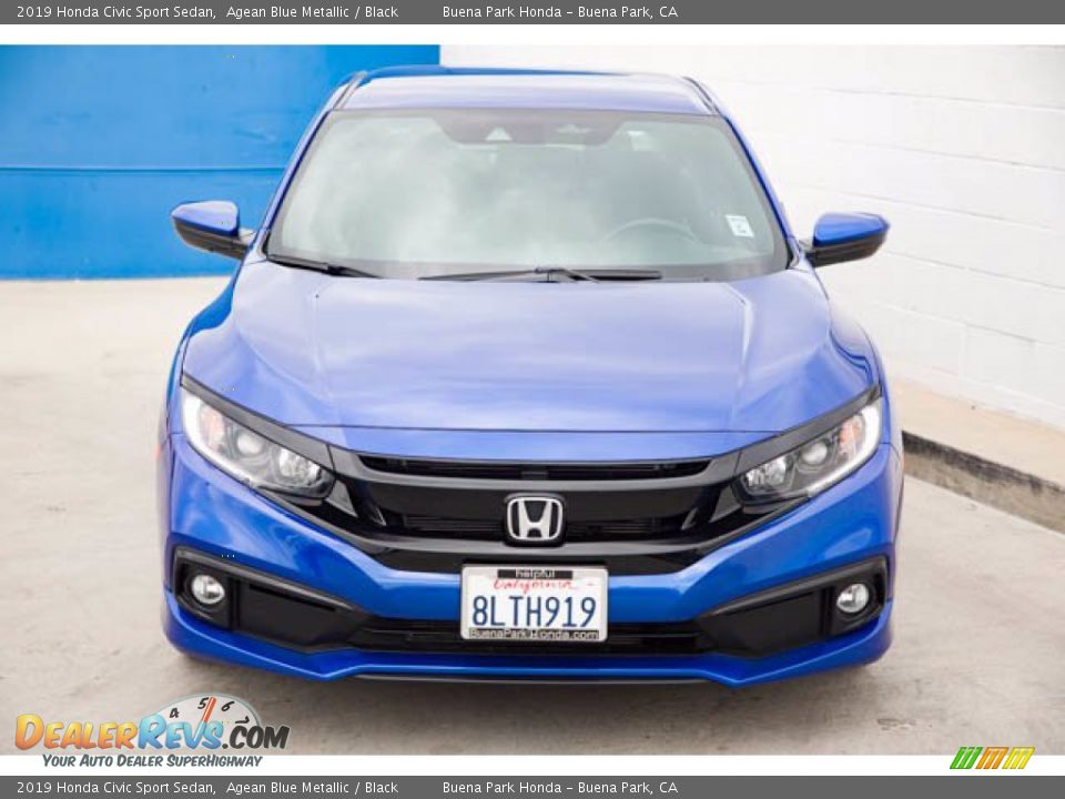 2019 Honda Civic Sport Sedan Agean Blue Metallic / Black Photo #7