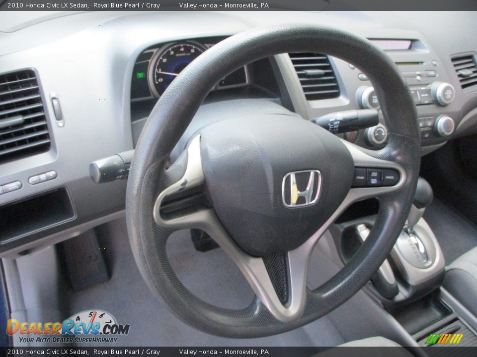 2010 Honda Civic LX Sedan Royal Blue Pearl / Gray Photo #13
