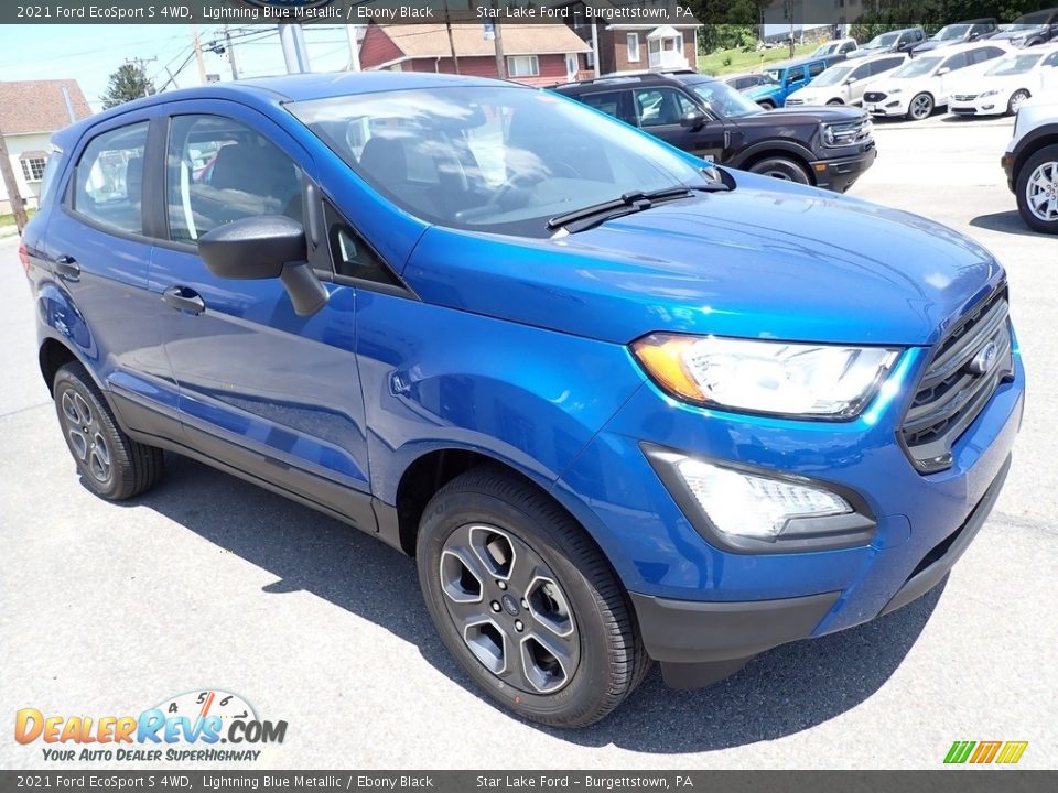 2021 Ford EcoSport S 4WD Lightning Blue Metallic / Ebony Black Photo #8