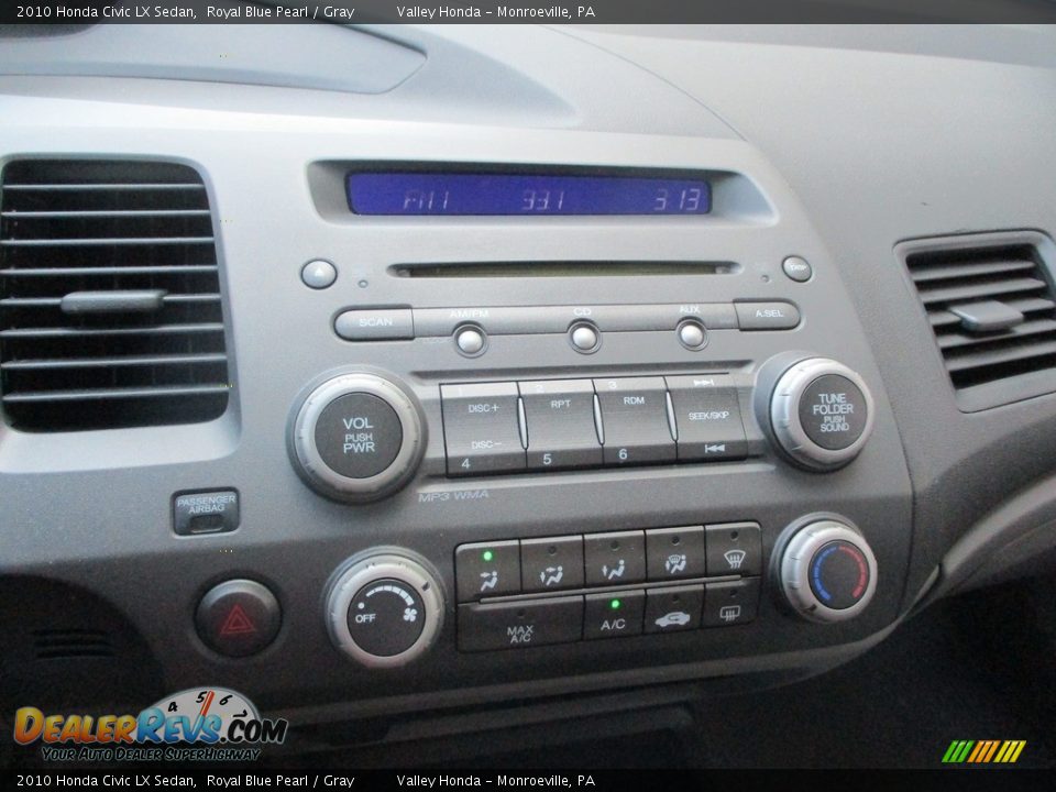 2010 Honda Civic LX Sedan Royal Blue Pearl / Gray Photo #14
